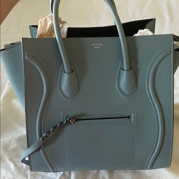 Blue Green Seafoam Medium Celine Phantom - Picture 2 of 11